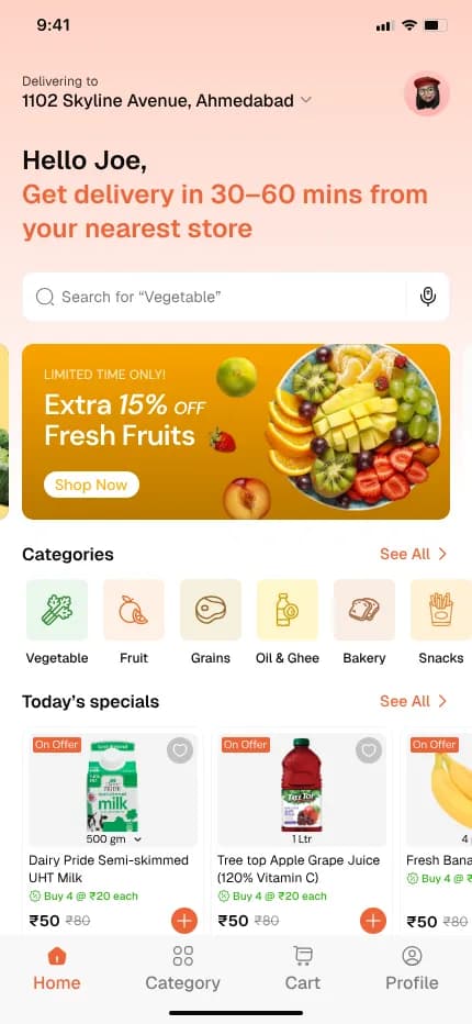 Bajrang Super Market app preview